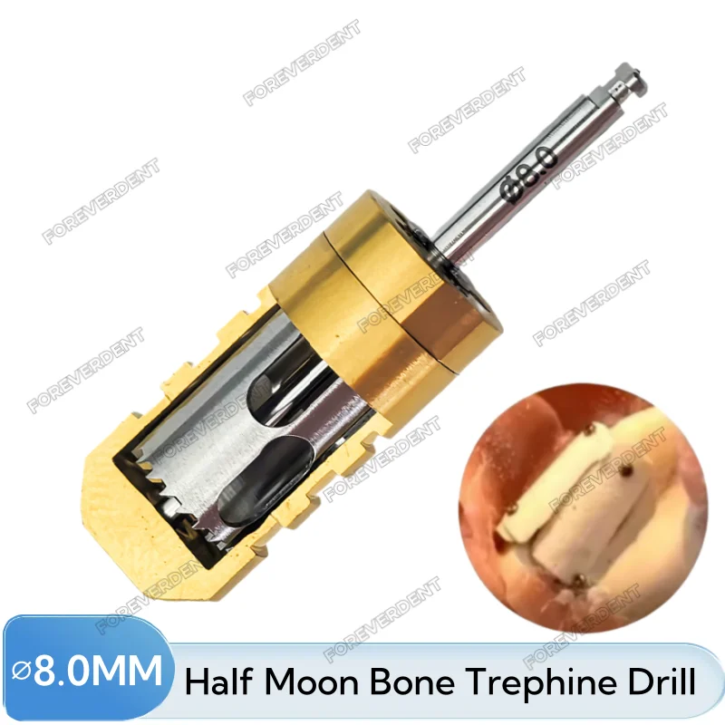 

8.0MM Dental Half Month Bone Trephine Bur Drill Sampling Incremental Bone Slice Drill