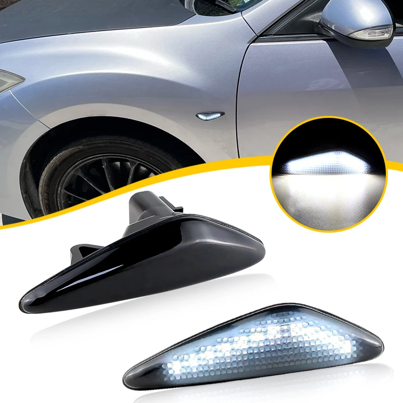 2PCS White Led Side…