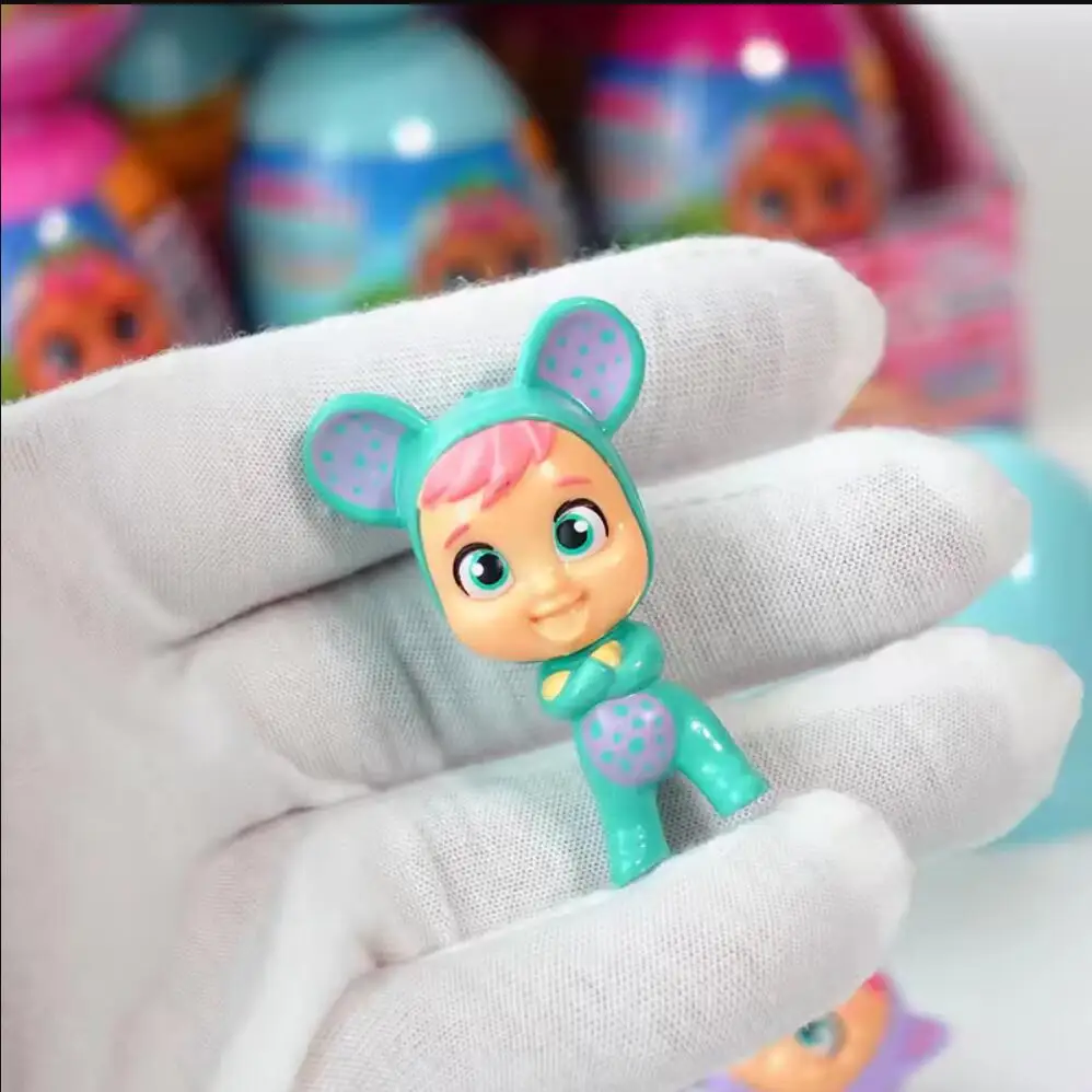 حقيقية Crybaby البكاء مرة أخرى سلسلة أرقام صندوق أعمى الفينيل الوجه دمية لعبة Crybaby الحيوان قلادة دمية حقيبة ديكور المفاتيح هدية