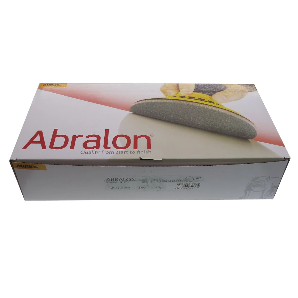 Mirka Abralon 6 inch Sponge Sanding Disc 8A-241 Foam Hook & Loop Round Sandpaper 180-4000 Grit Elastic Polishing for Grinding