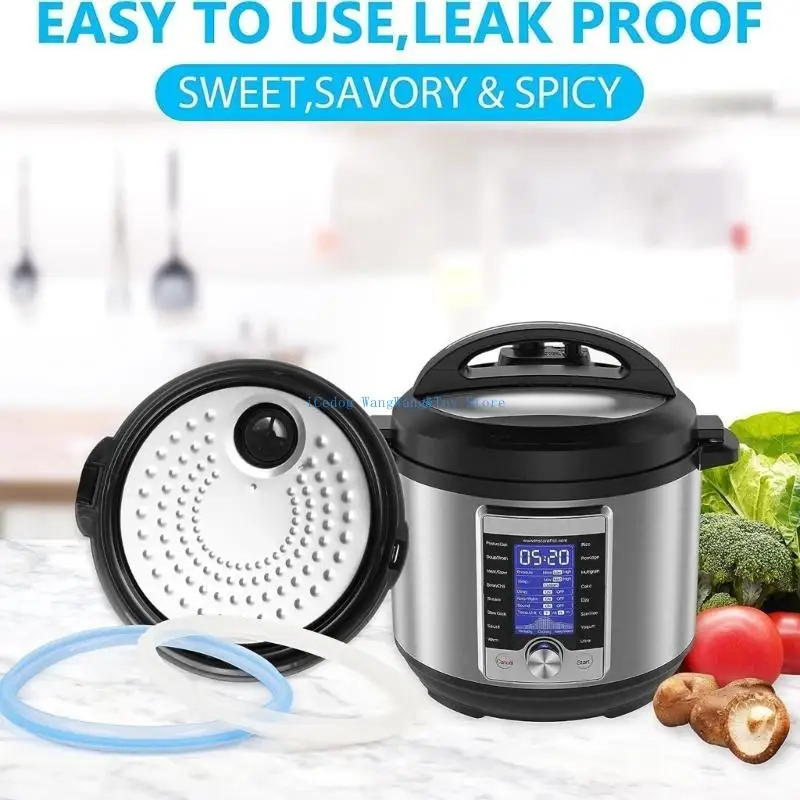 Molf 3 PCs Durável Os anéis vedação silicone duráveis Substituição Juntas da panela pressão Seals Definir peças para