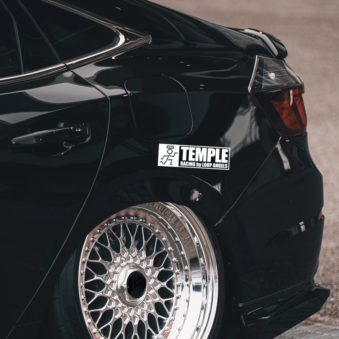 معبد سباق حلقة الملائكة JDM سيارة ملصق الإبداع تعديل نافذة السيارة زجاج الجسم ملصق مقاوم للماء دون ترك الغراء #2