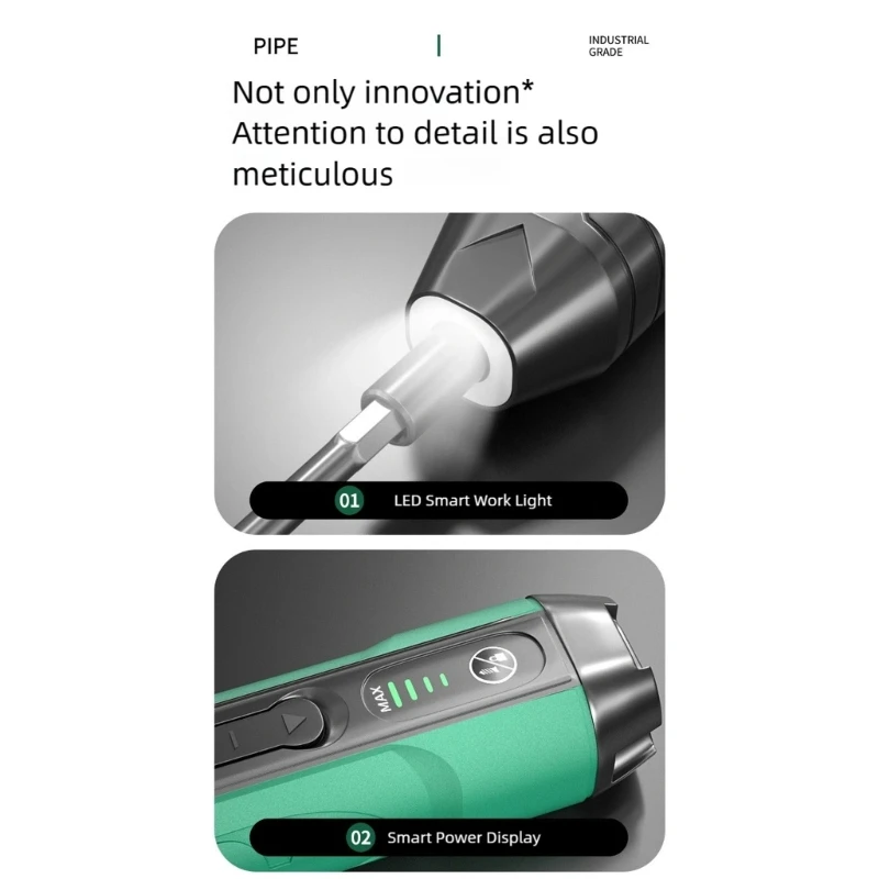 4 Speed Adjustable Torque Electric Screwdriver Set With 11 Bits And LED Light For Home Repair And DIY Projects M4YD