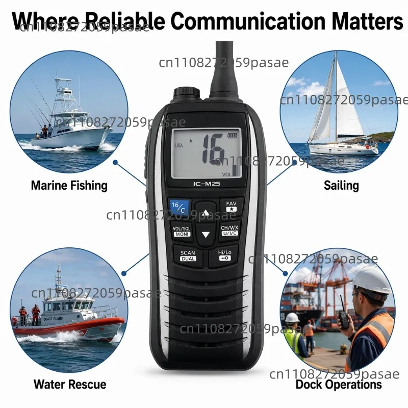 ic-m25-vhf-transceiver-marine-radio-float-ipx7-waterproof-handheld-vhf-transceiver