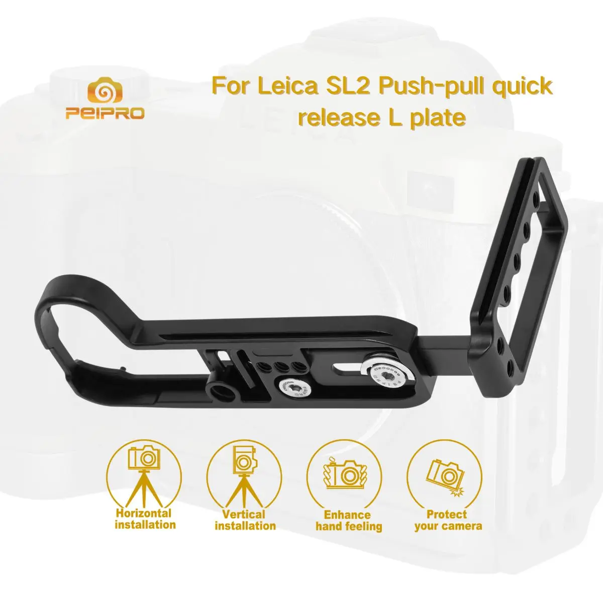 PEIPRO SL2 L Plate Aviation Alloy Aluminum Quick Release L-Plate