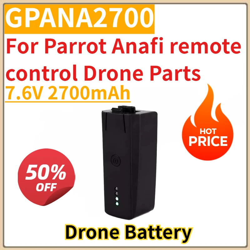 

New Replacement Lithium Drone Battery 7.6V 2700mAh 20.52Wh GPANA2700 For Parrot Anafi remote control Drone Parts