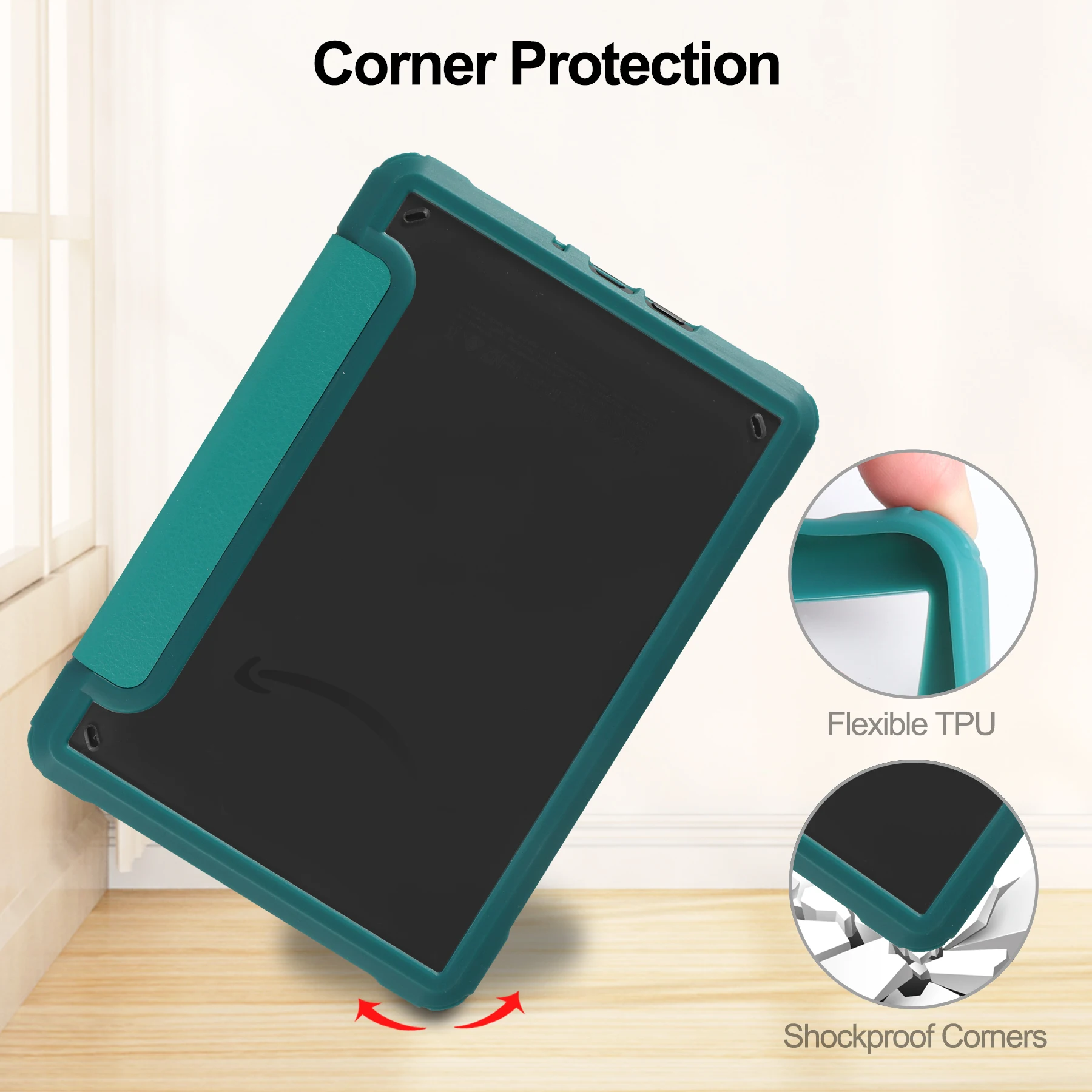 حافظة Auto Wake/Sleep Kindle - غطاء مغناطيسي من جلد البولي يوريثان لأجهزة Paperwhite 12th Gen(2024) & Colorsoft مقاس 7 بوصات (موديل SA569P/SA568B)
