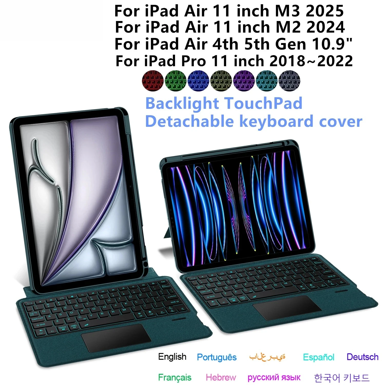 magic-keyboard-per-ipad-air-11-pollici-m3-2025-m2-custodia-per-ipad-air-4a-5a-6a-generazione-pro-11-pollici-tastiera-retroilluminata-cover-folio