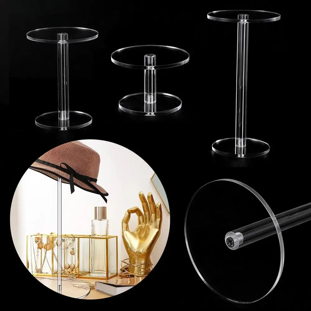 Round Acrylic Jewelry Blind Box Display Stand Bracelet Organizer Wedding Ring Display Case Tray Anime Figure Doll Model