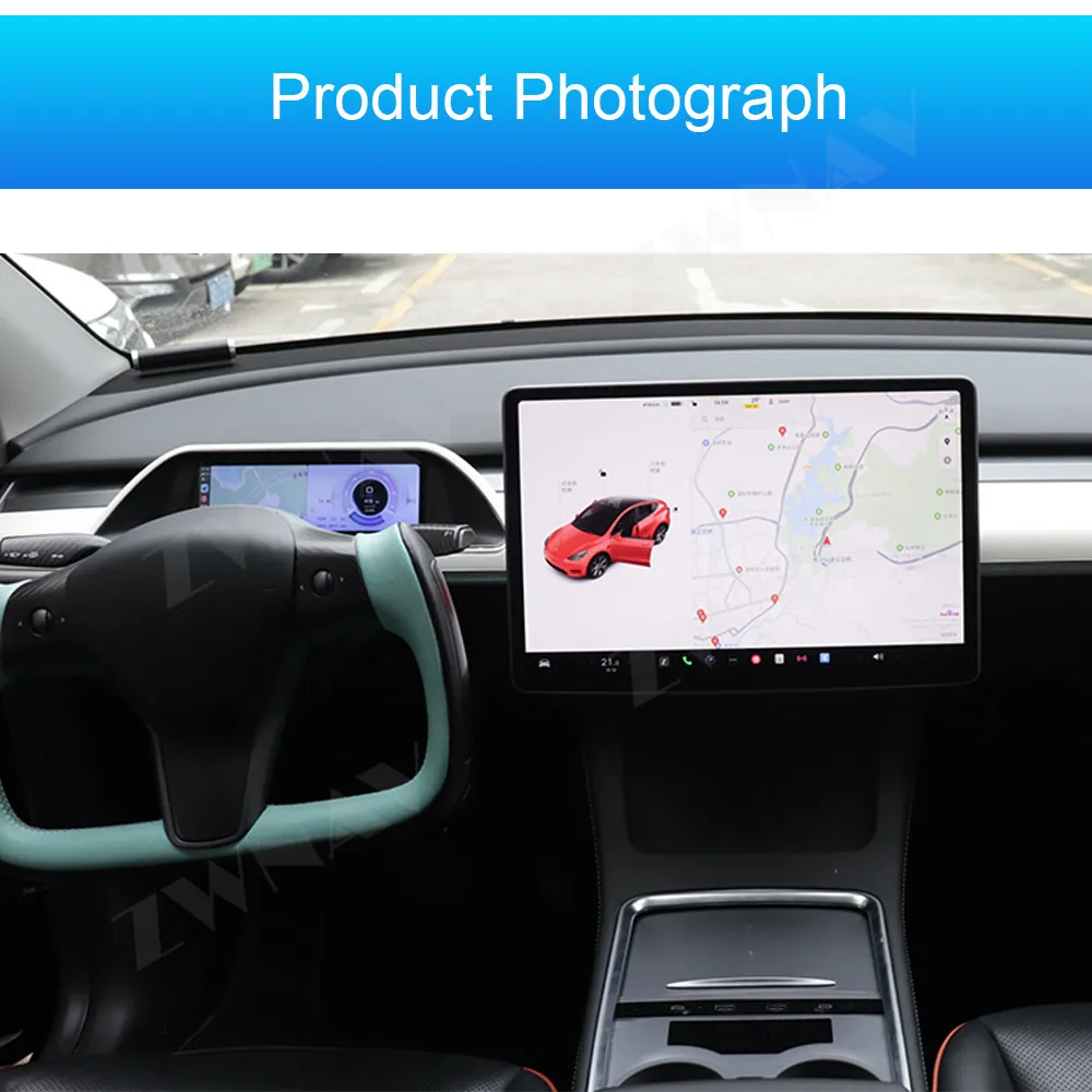 Per Tesla Model 3 Y Android Car Virtual Instrument Digital Cluster LCD Dashboard Display navigazione GPS per Tesla Mod