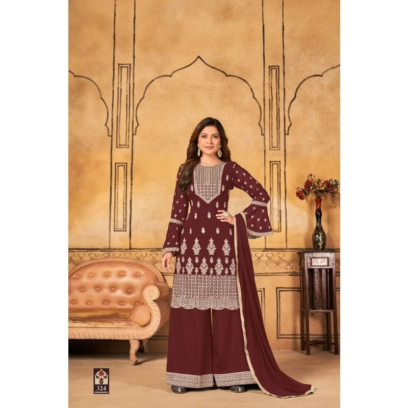 

Eid Ramadan Special Party Wear Salwar Kameez Plazzo Suits with Designer Dupatta