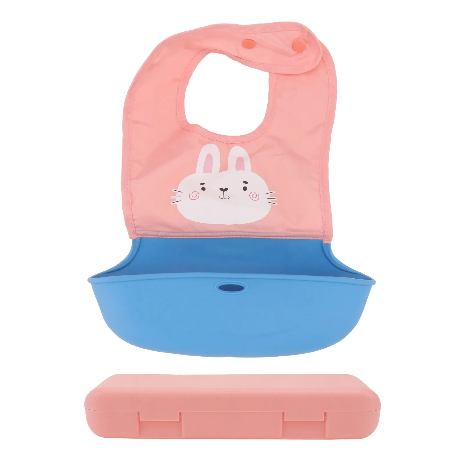 

1Pcs Baby Eating Bib Waterproof Silicone Soft Cartoon Infant Feeding Bib Toddler Diner Protective Adjustable Kids Feeding Bibs