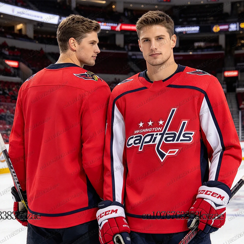 Autumn Winter New Ice Hockey Jerseys For Men Washington Capitals Hockey Jerseys Casual Sports Long Sleeve Tee Women Man Jerseys