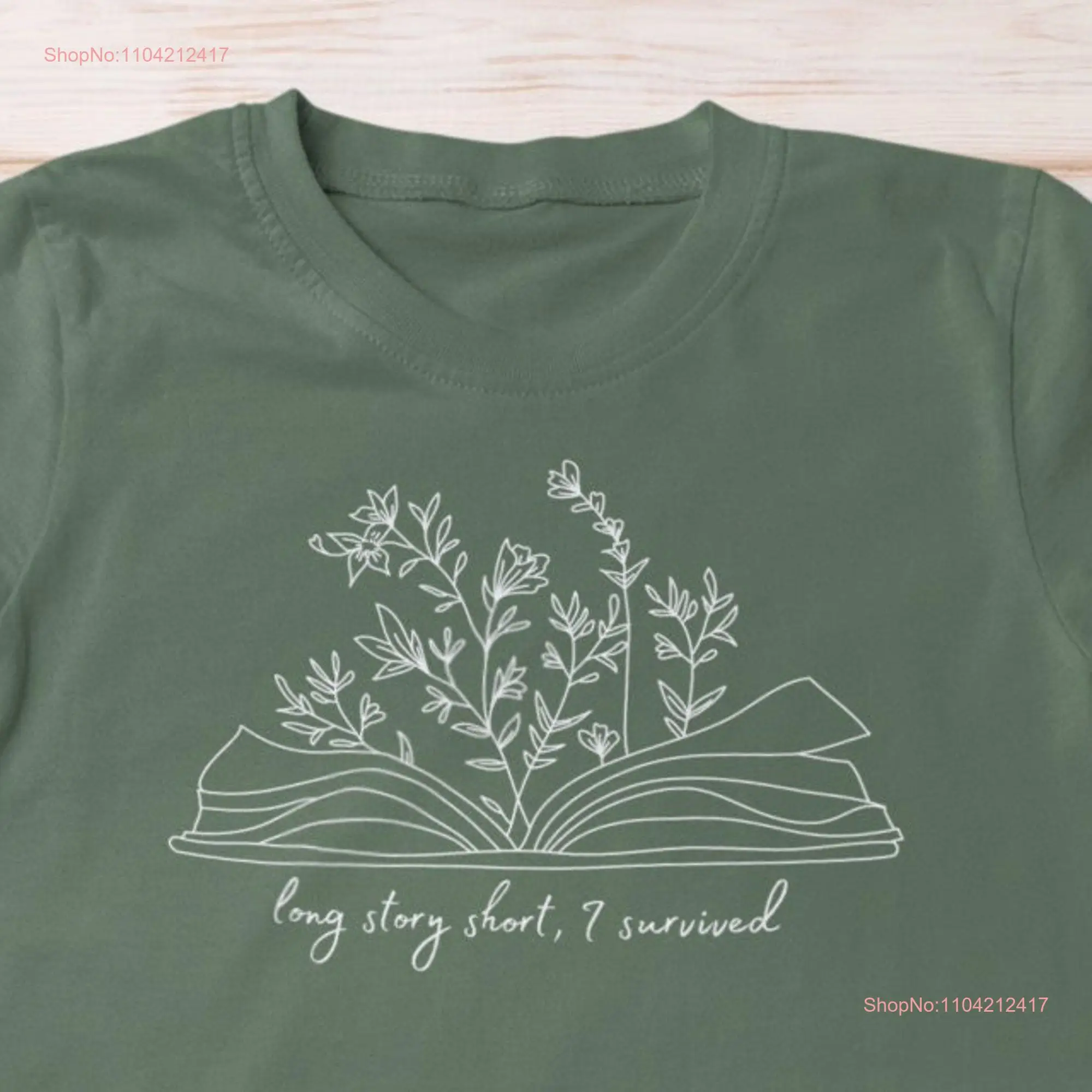 Long Story ShorT T Shirt Book Lover Dear Reader Bibliophile I Survived Folklore Lyric Bookish long or short sleeves