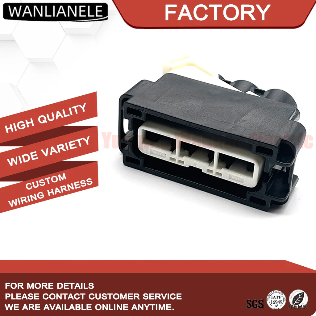 50 Sets 7287-0138-30 3 Pin Female Waterproof Connector 9.5(375) Series 14mm Pitch 45A 63A Fit Power Harness Black