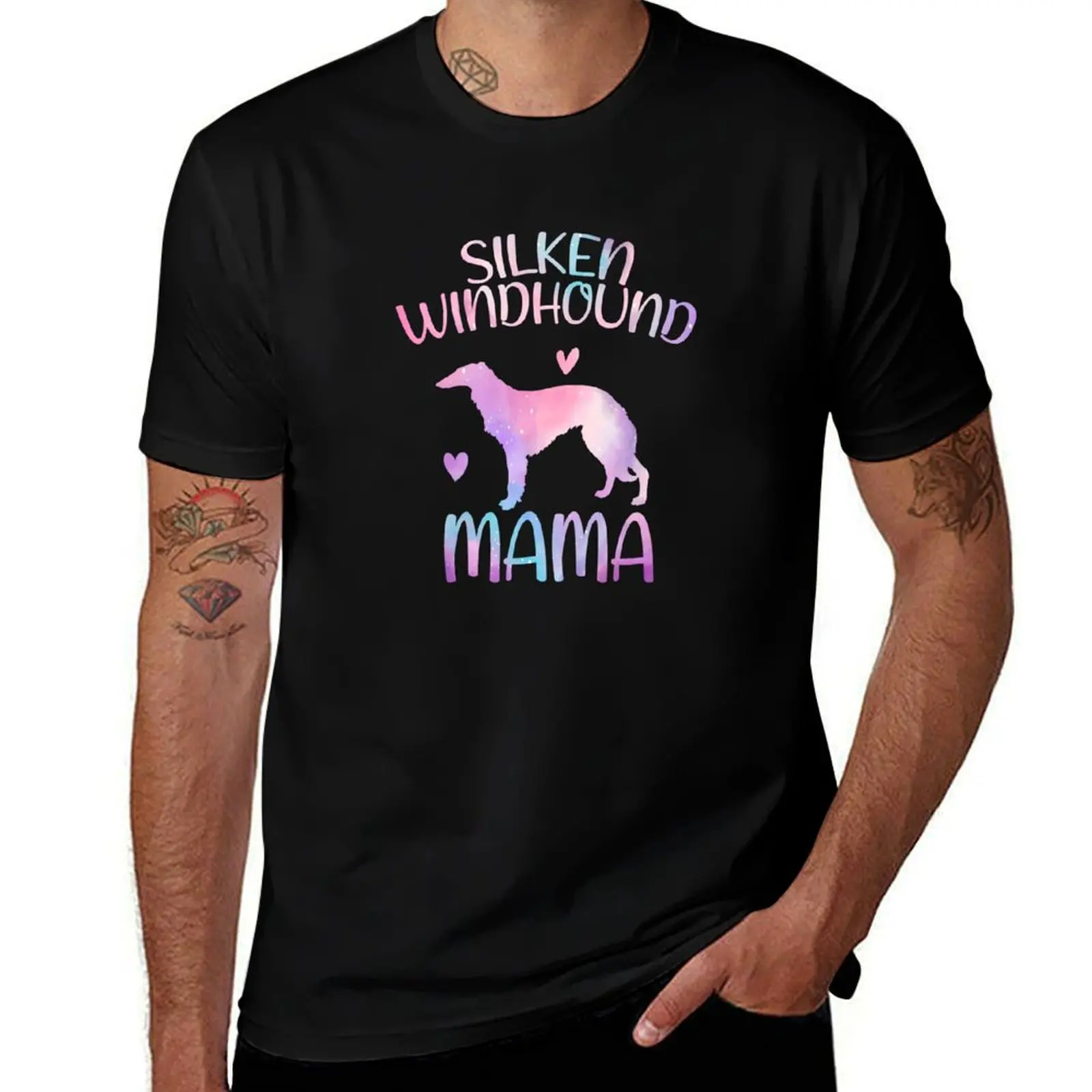 Silken windhound Dog Mama Mom Watercolor, Silken windhound dog Mama mother, Silken windhound Owner Mom Chritmas Birthday T-Shirt