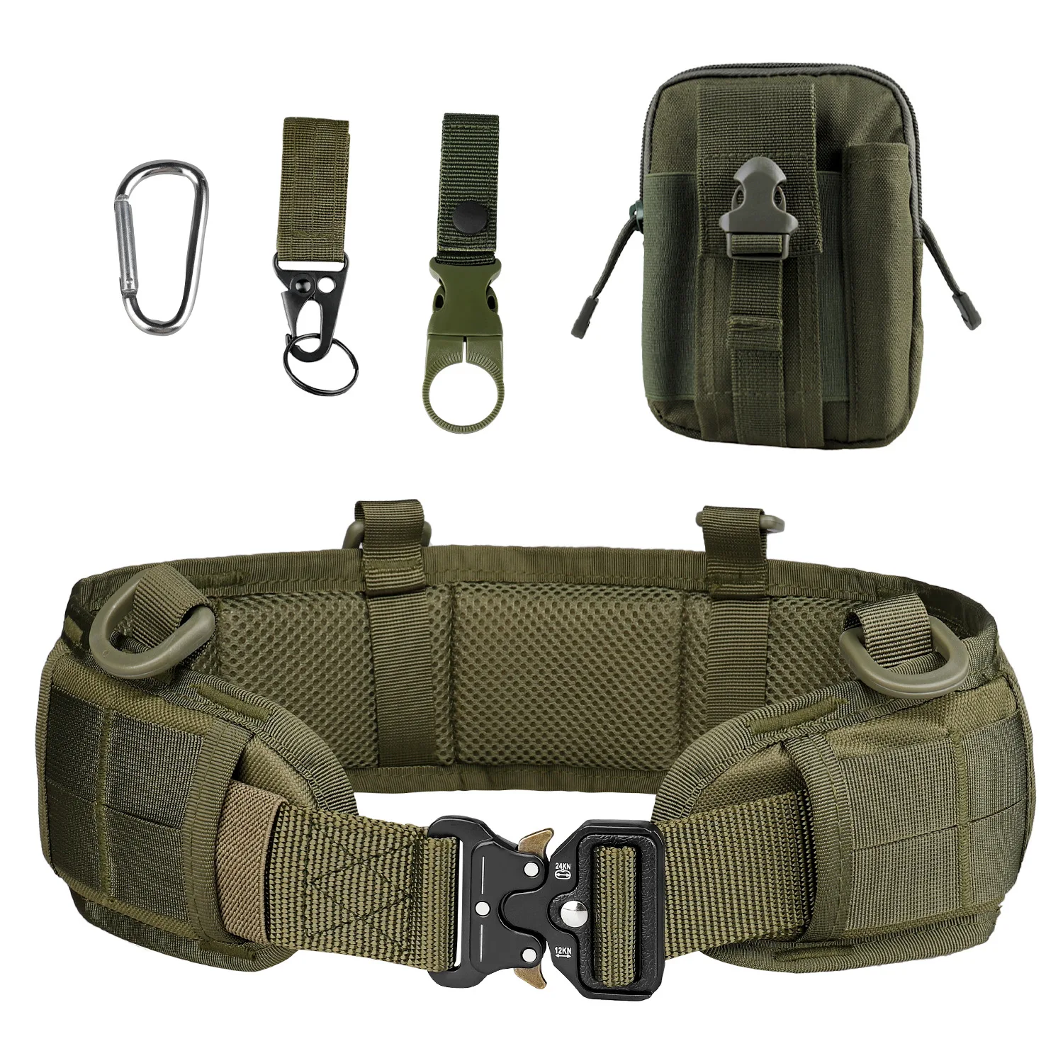 Tactics Belt Men Molle Battle Belt Combat Hunt Waist Bag Belt Set Adjustable