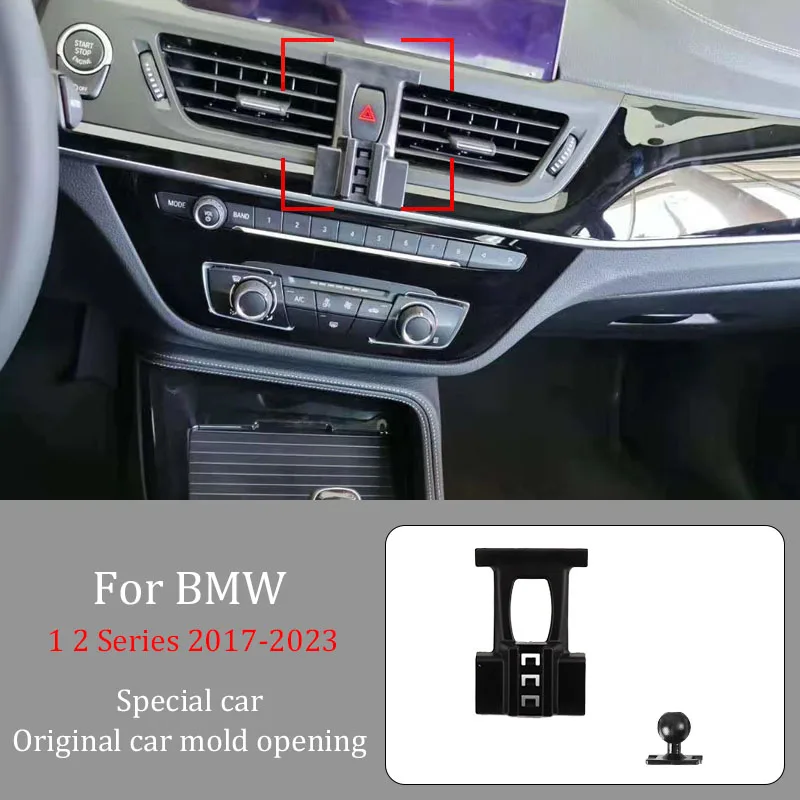 For BMW 1 2 Series 17-23   Car Infrared Induction Mobile Phone Wireless Charging Bracket DIY Custom Pattern Navigation Bracket