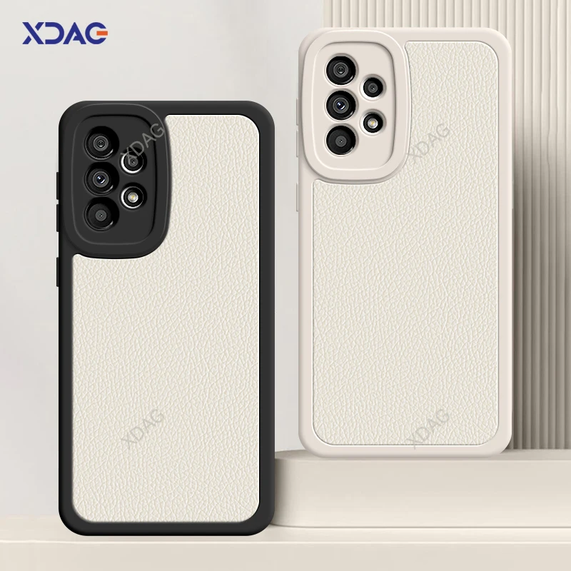 Lamb Skin Square Phone Case for Samsung Galaxy A73 A53 A33 A23 A13 5G High Qualtiy Soft Original Lens Protection Back Cover Girl