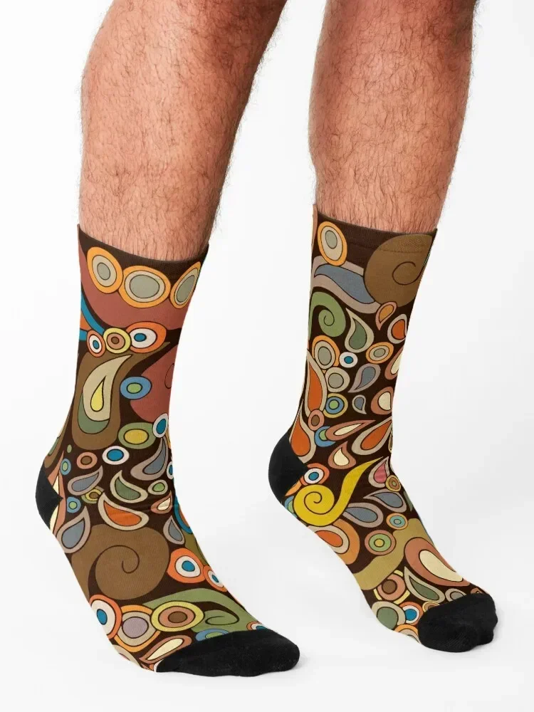 Calcetines de algodón para hombre y mujer, medias de diseño Retro y Funky, hechos a mano