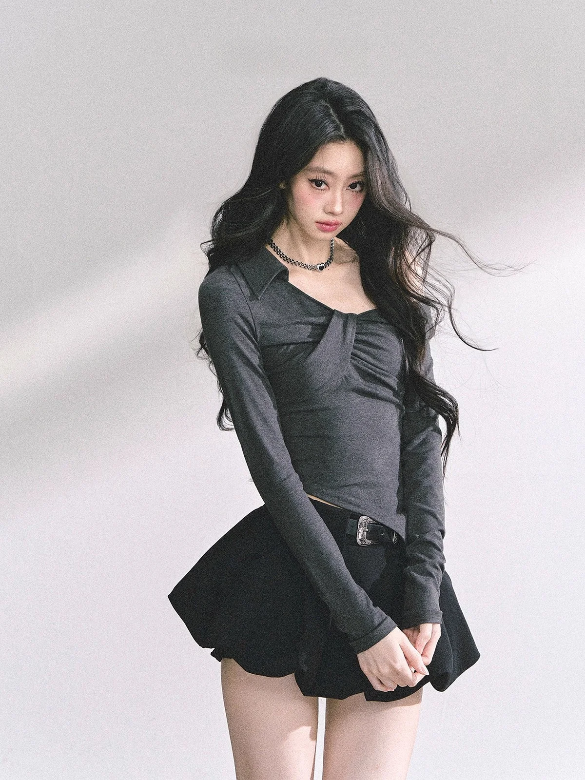 

AOMALM ort oulder Baring Long Sve Women's T-irt Spicy Girl Commute Sle Slim Fit ey Top for Autumn