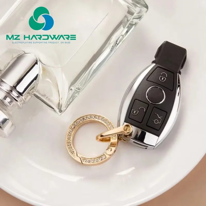 

MZhardware сверкающий кристалл брелок кулон с пружинной пряжкой D кольцо для ключей от машины ювелирный декор
