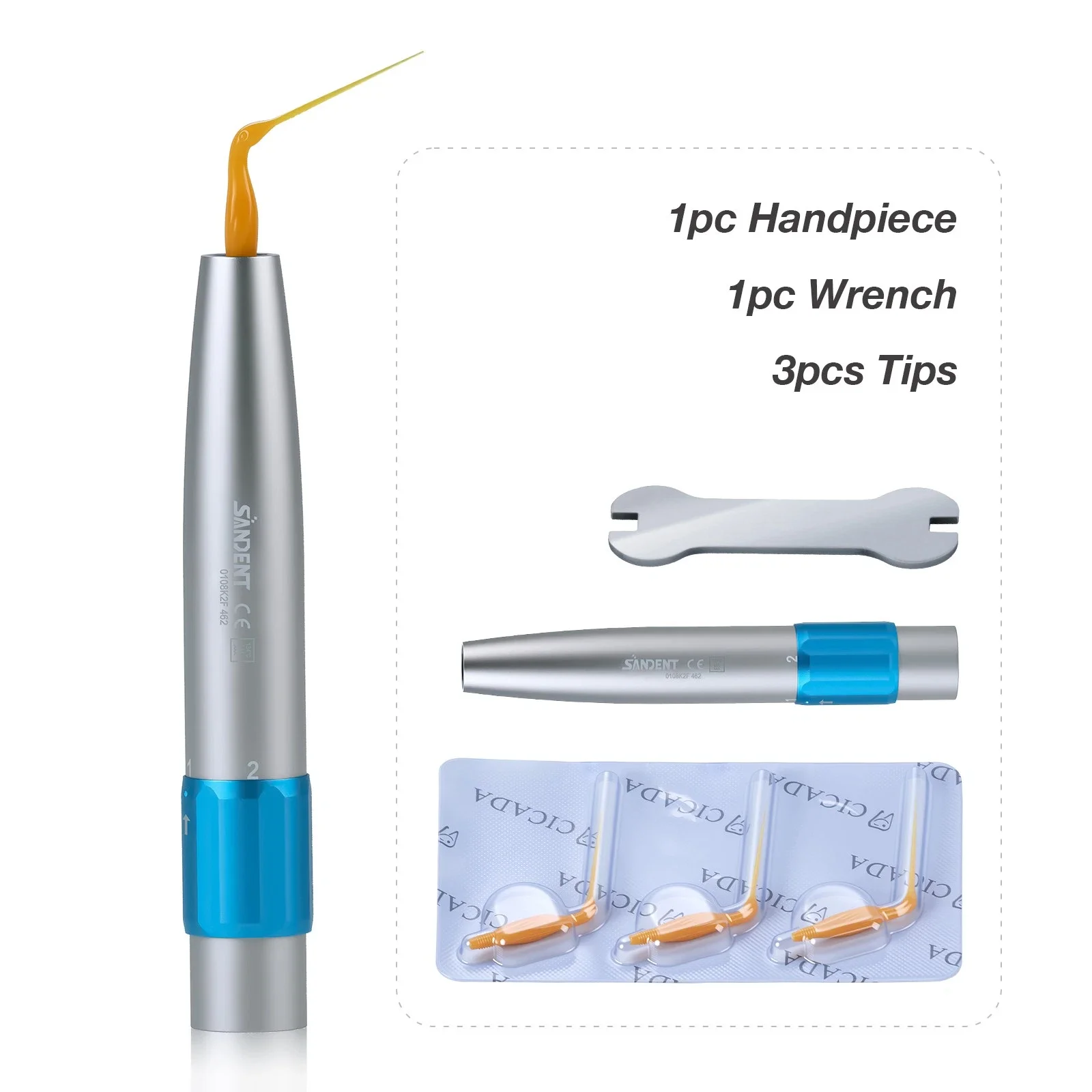 

Dental LED Sonic Air Scaler Handpiece Activation Irrigation Tip Fit KaVo Quick Coupler