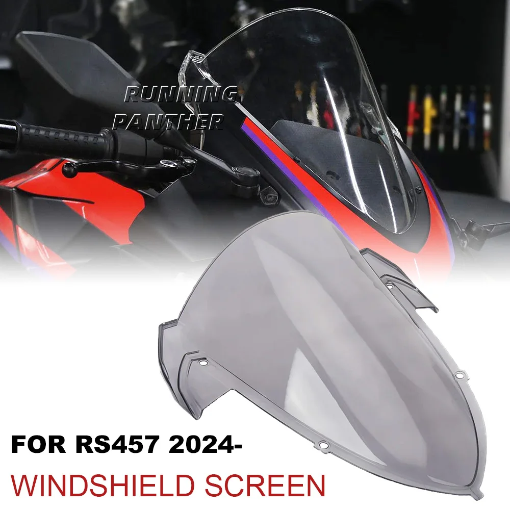 

High Quality Motorcycle Windshield Windscreens Wind Deflectors Front Glass Acrylic For Aprilia RS457 rs457 RS 457 2024 2025