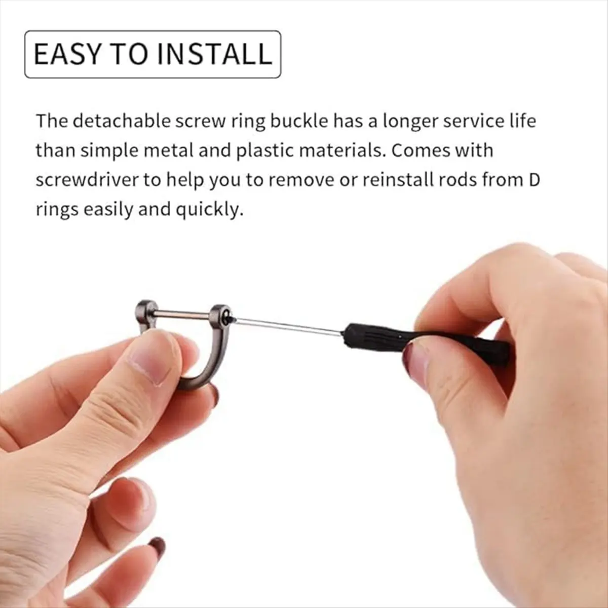 DT38 18Pcs D Rings in Shackle,3/4 Inch Horseshoe Buckle,Silver D Rings Keychain for Car Key Holder