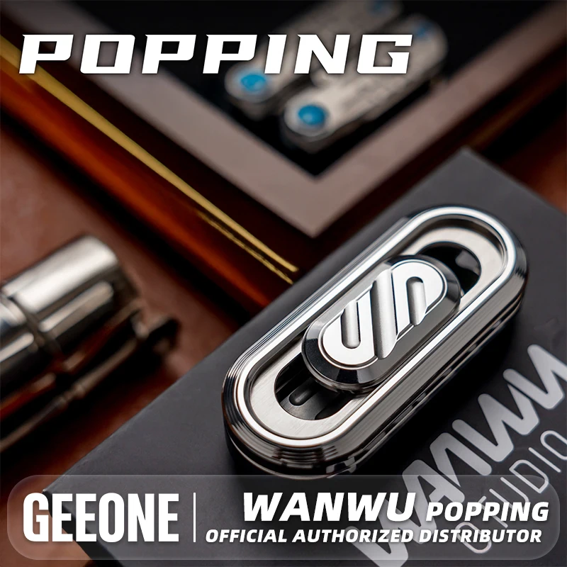 WANWU EDC Stainless Steel POPPING Push Slider Fidgets Sliders EDC Gadgets