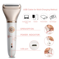 2-in-1 Multifunctional Electric Face Razor Women's Epilator Waterproof Wet & Dry Bikini Zone Sex Part Female Sensitive Trimmer