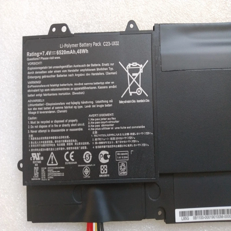 New C23-UX32 Battery For ASUS ZenBook Prime UX32A R3008H R3038H UX32VD BX32A BX32VD VivoBook U38N C4016H U38DT R3001H U38K4555DT