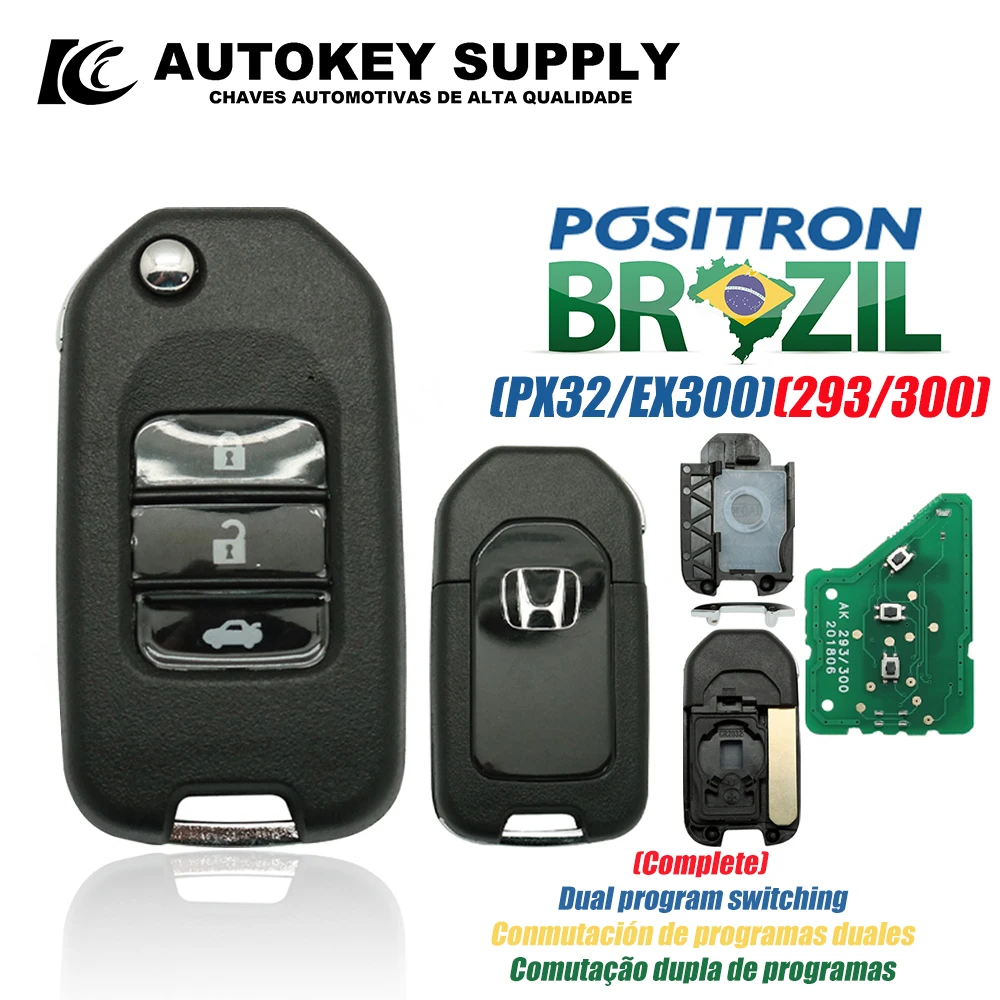 Positron Flex NewHonda Zdalny kluczyk samochodowy z logo Wysokiej jakości system alarmowy Podwójny program PX32 EX300 293 330 360 AutokeySupply