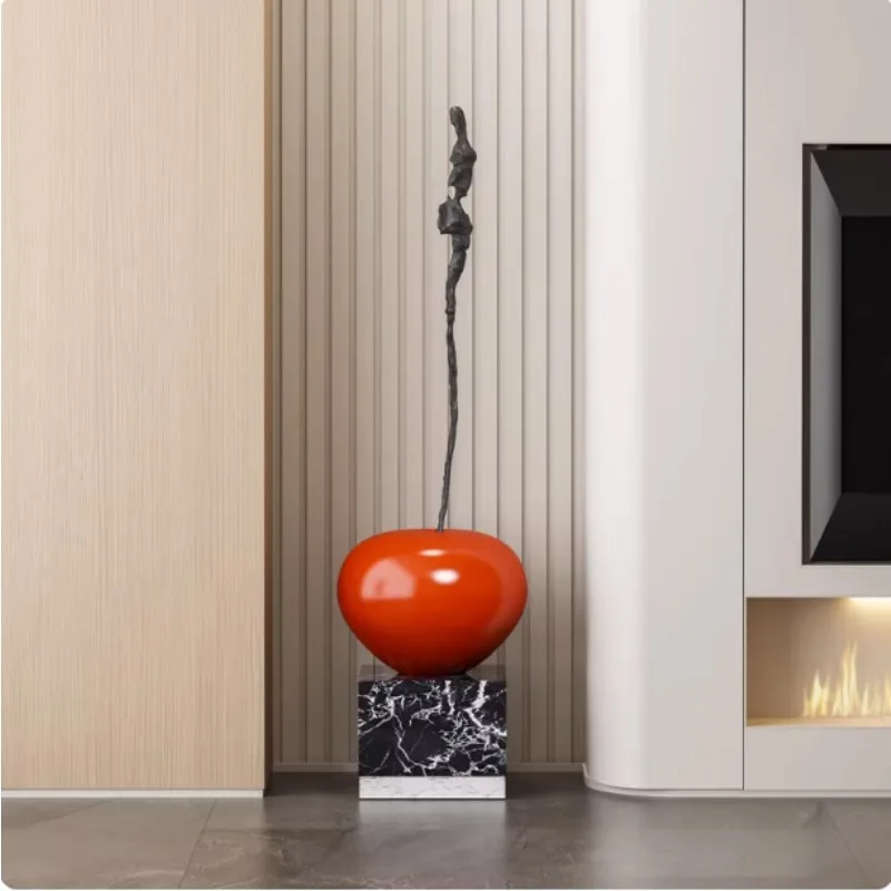 Modern simple ornament Sculpture model room High-level abstract floor ornament next to the TV cabinet in the lobby