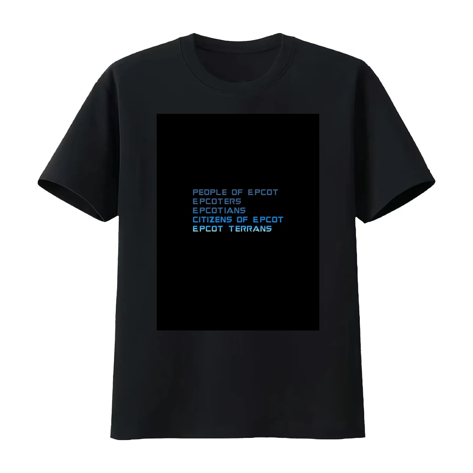 Epcot Terrans T-Shirt Summer Casual Cotton Tee Oversized Streetwear Tops Vintage Graphic Print Loose Fit Short Sleeve