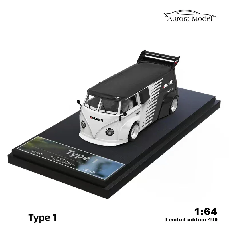 **Pre Sale** Aurora 1:64 Black White Falken T1 RWB 964 Pandem 86 Suit Diecast Diorama Car Model Collection Miniature Toy