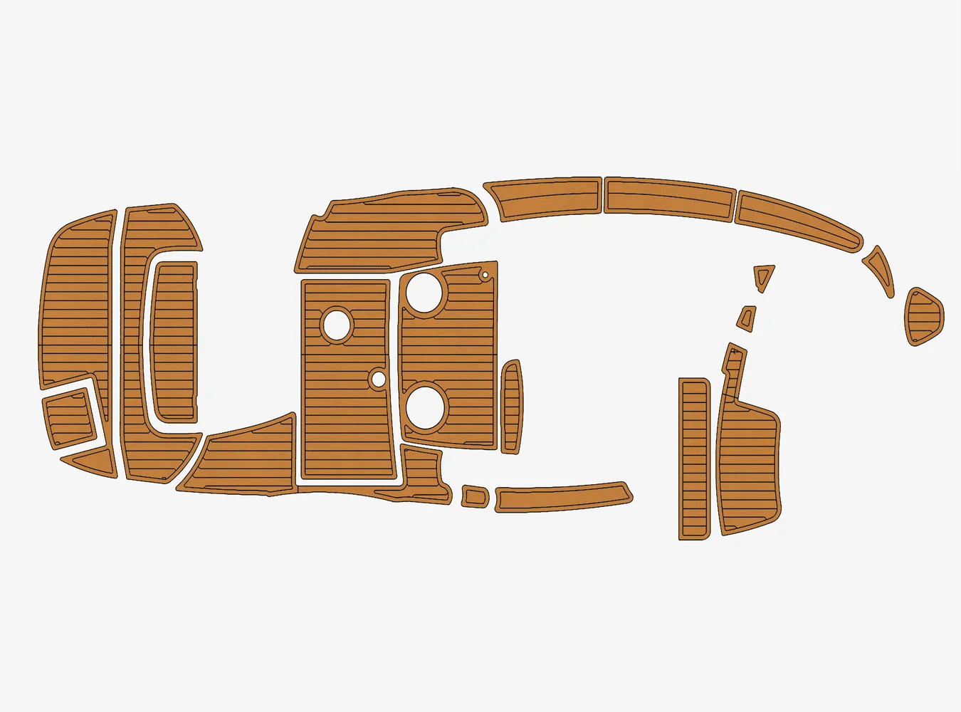 2005 ريو داي 750 كروزر 1/4 "6 مللي متر إيفا رغوة عدم الانزلاق بولي كلوريد الفينيل خشب الساج التزيين البحرية حصيرة سيديك أكوا السجاد الطابق البحري #1