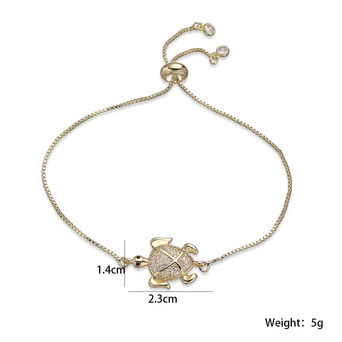 NEWBUY حساسة الفضة/الذهب اللون AAA تشيكوسلوفاكيا الزركون البطانة جميل السلاحف أساور سحرية للنساء قابل للتعديل هدية عيد ميلاد