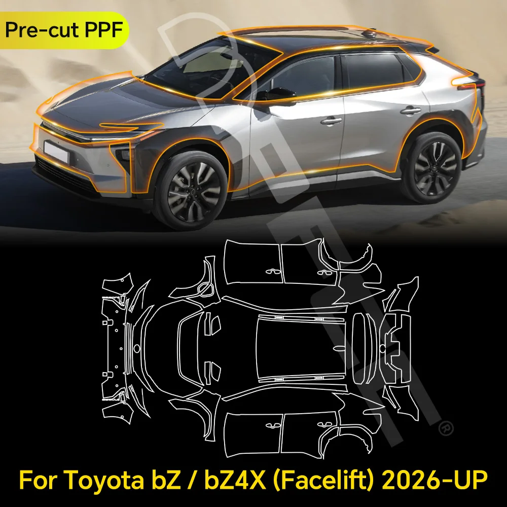 For Toyota BZ BZ4X Facelift 2026 2027 9Mil TPU Anti-scratch Car Paint Protection Film Clear Sticker Pre-cut PPF Car Accessories