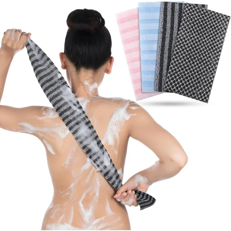 1pc Japanese Exfoliating Washcloth for Deep Cleaning, Nylon 