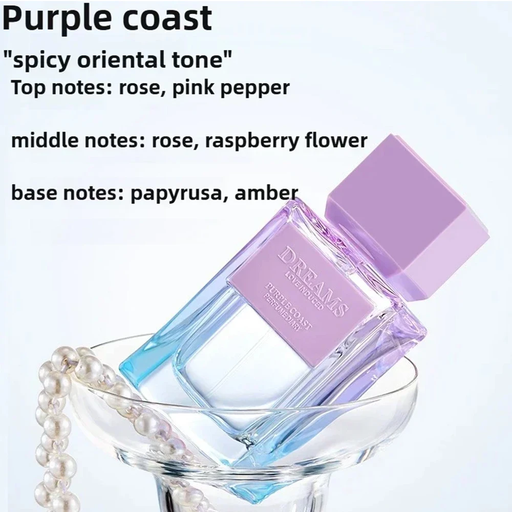 Perfume original feminino de alta qualidade, perfume fresco eau de tulite, fragrância de longa duração, notas frutadas de ébano, presente para mulheres