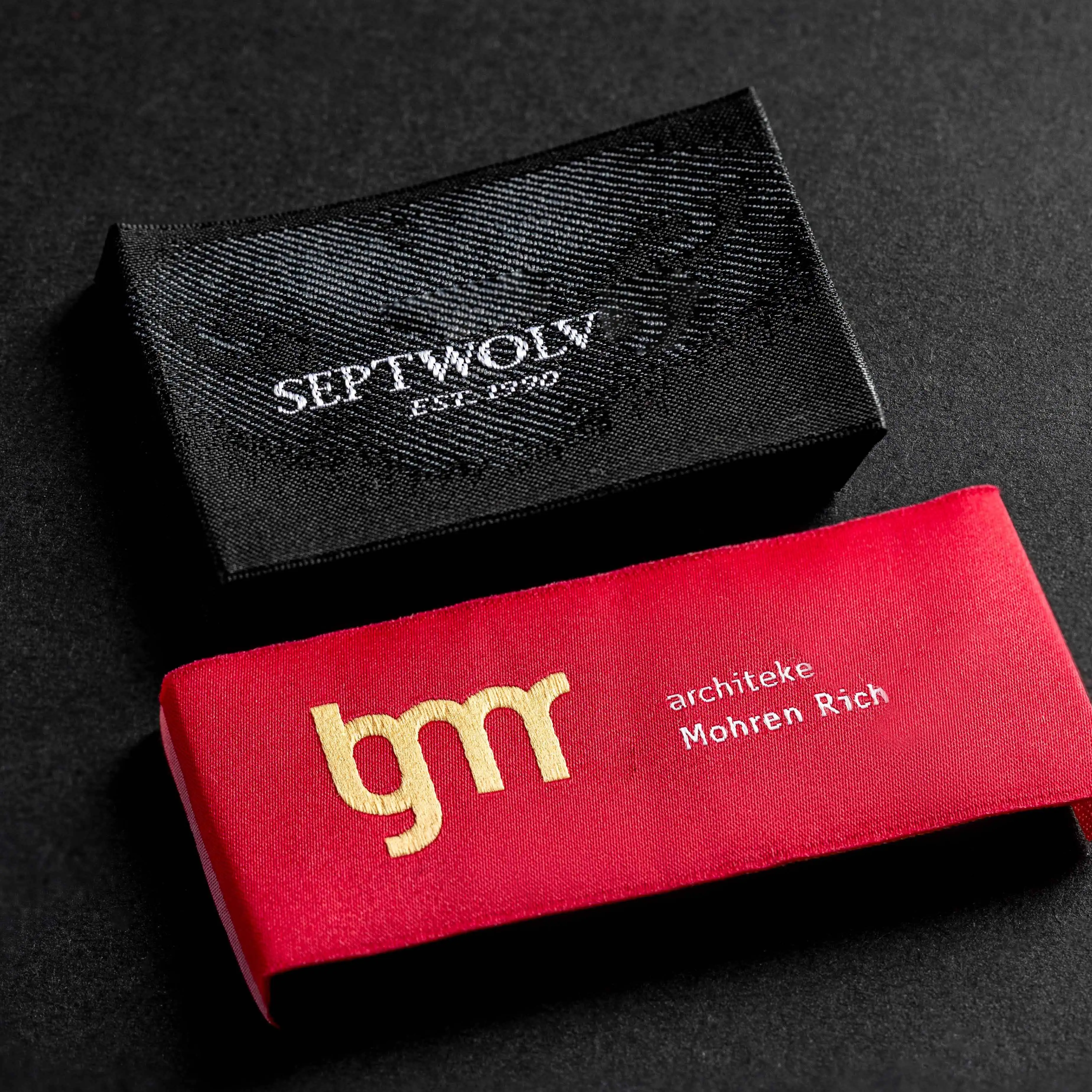 

Custom Woven Clothing Labels - Private Brand Logo Tags, Washable Embossed Sewing Tags for Garments, DIY Flag Labels
