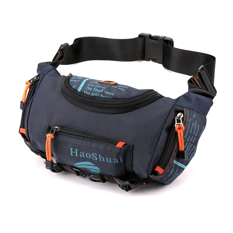 Nylon Man Chest Bag Large Capacity Multifunctional Outdoor Sports Waist Bag Shoulder Crossbody Hiking Cycling Sling Casual Bag