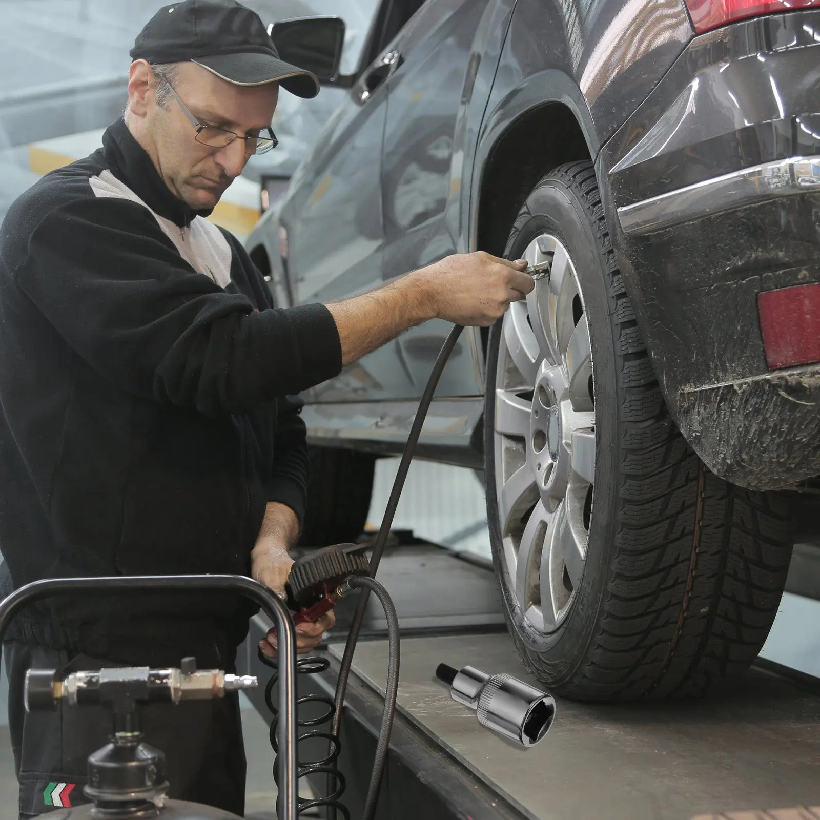 

Suspension Strut Spreader Socket Tool Professional Heavy-Duty Steel Construction for Removing Strut from Wheel Bearing Housing