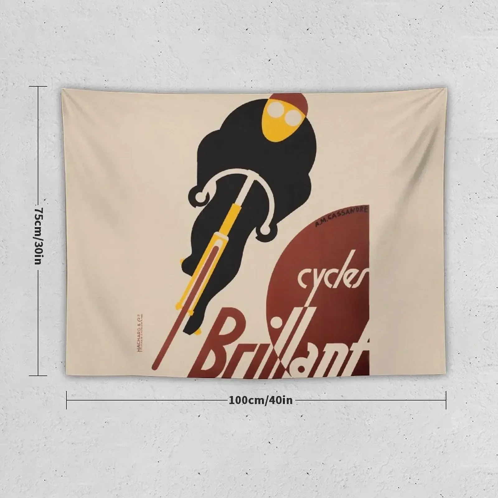 Cycles Vintage Art Deco French Bicycle advert Tapestry Cute Room Things Room Decor For Girls Tapestry