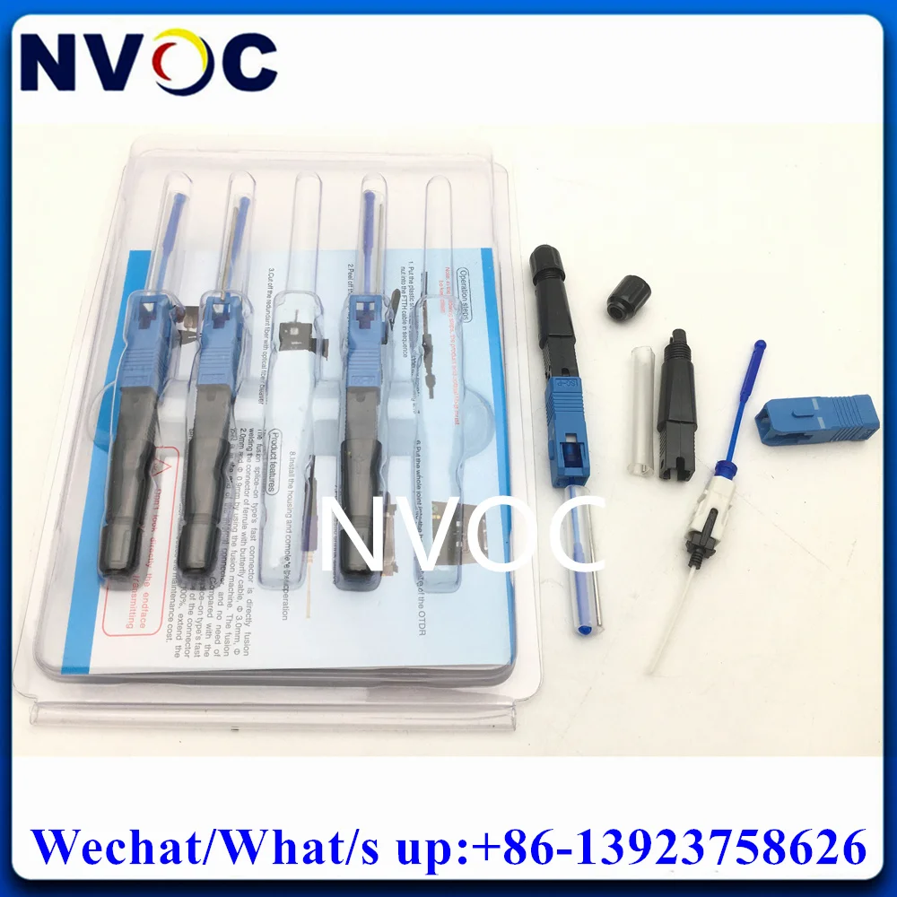 Imagem -04 - Ftth Scupc Fusion Splice-on tipo Montagem de Campo Fibra Óptica Conector Rápido 100 Pcs
