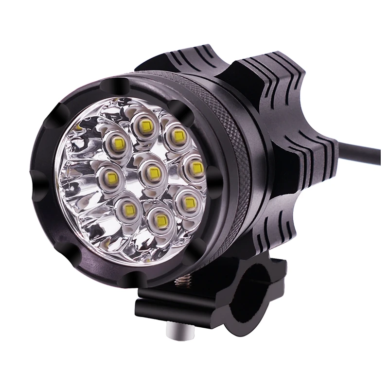 Universal 9 Chips Headlight Led Motorcycle Motorbike 7800 Lm Moto Spotlight Waterproof Fog Spot Bulb Constant Light