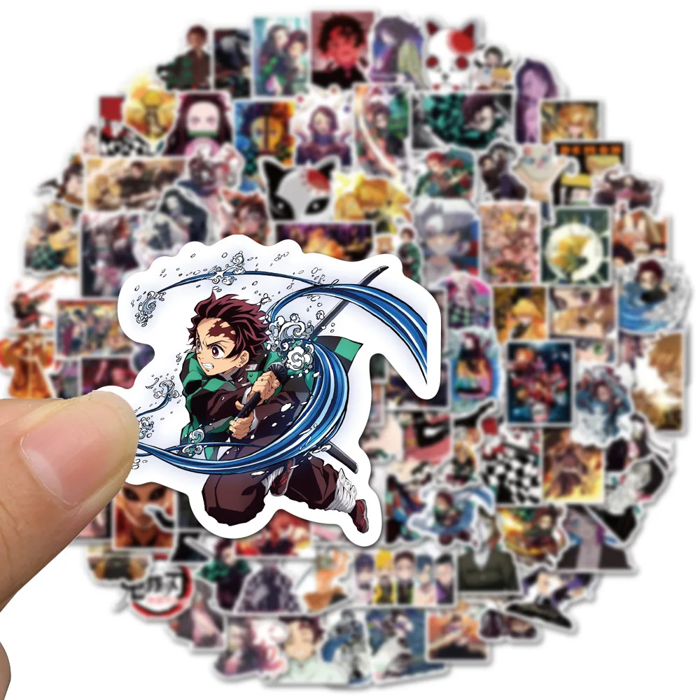 

100 pieces of "Demon Slayer: Infinite Train" stickers for cross-border creative decoration of notebook and journal for Japanese