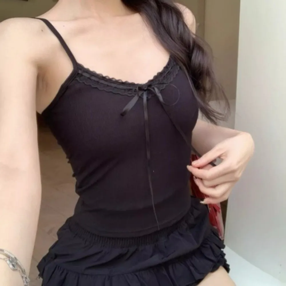 Gifts Padded Hot Girl Bow Camisole Sleeveless Undershirt Fit Outerwear Bandeau Bra Soft Women's Sleeveless Top