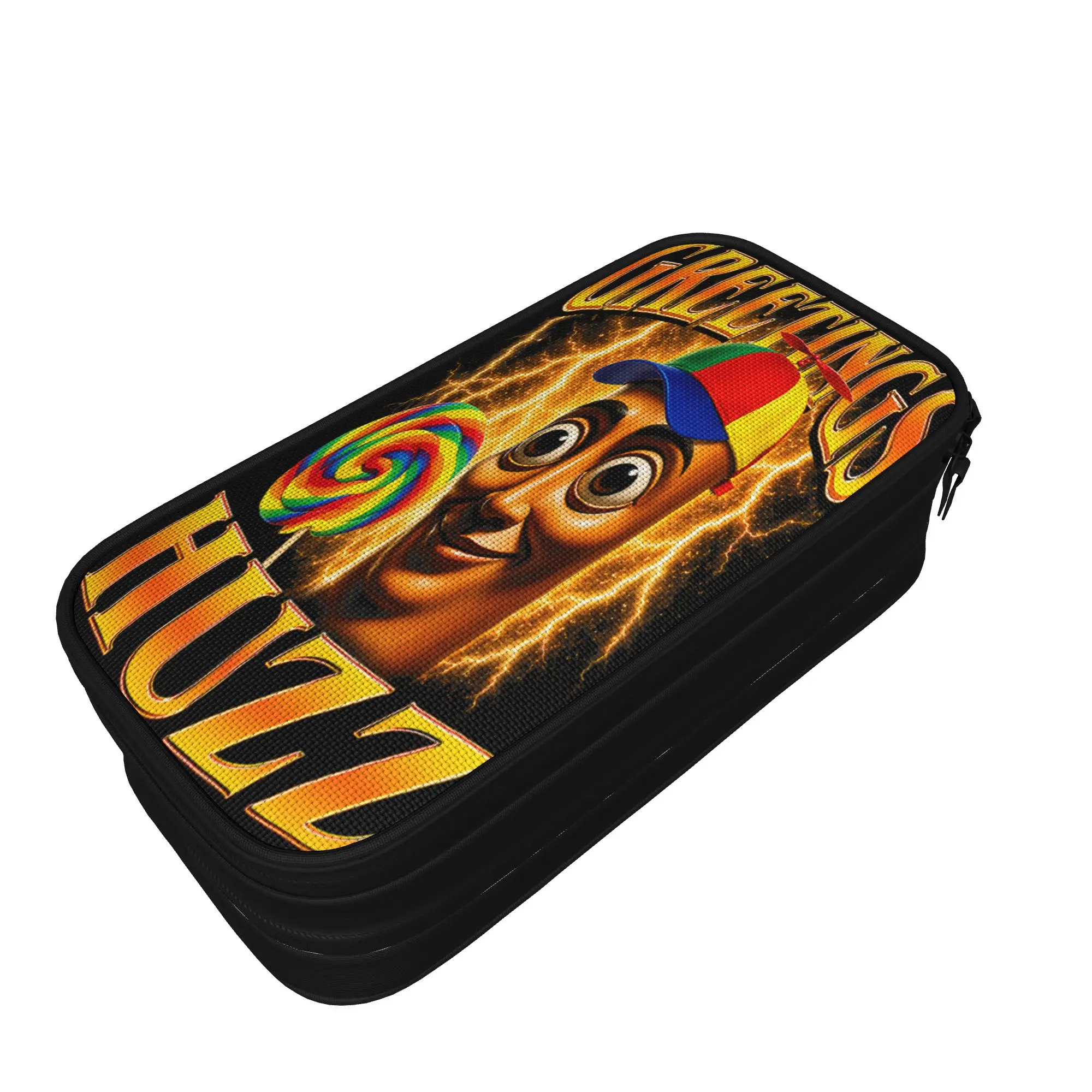 Greetings Huzz Funny Lollipop Tung Tung Sahur Meme Pencil Case  Boy Girl Aesthetic Pencil Pouch Design School Pencil Cases